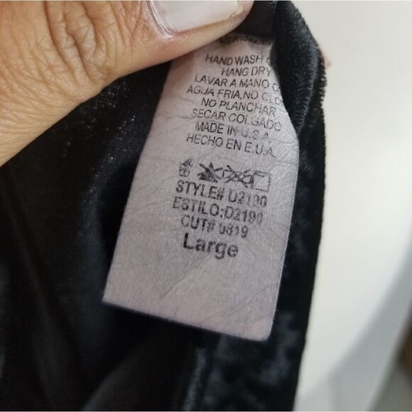 SAN JULIAN L crushed velvet strappy body suit - Picture 2 of 4